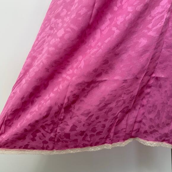 Zadig and Voltaire Risty Silk Slip Midi Dress in Pink with Lace Trim S - Picture 5 of 11